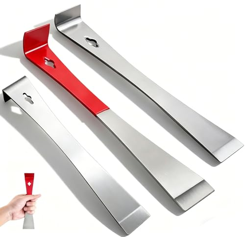 Kitchen Plinth Removal Tool, Mini Pry Bar Set, Flat Pry Bar and Crow Bar for Beekeeping, DIY Home Renovation, Professional Contracting, Scraping Beehive Frames, Removing Baseboards, Prying Apart Hive