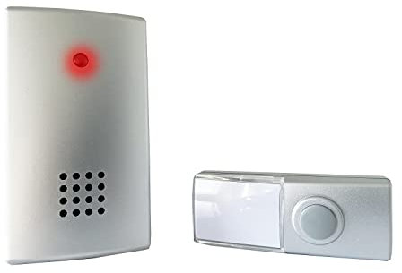 Heidemann Funkgong Set HX Clip (max. Reichweite 100 m, Lautstärke 82 dB, 8 Melodien einstellbar, Klingel, inkl. Sender + Empfänger, Türklingel) 70803