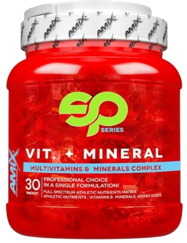 Amix - Vitamins + Minerals Superpack - Complemento Vitamínico - Con Vitaminas y Minerales - Para el Funcionamiento Óptimo del Cuerpo - Nutrición Deportiva - Contiene 30 bolsas