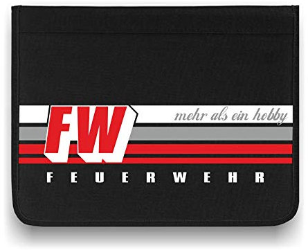 Roter Hahn 112 Hochwertige Feuerwehr Schreibmappe Organizer Konferenzmappe Flamme