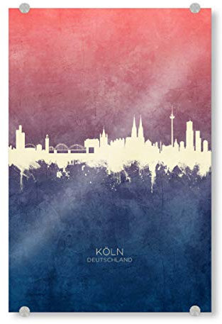 artboxONE Acrylglasbild 30x20 cm Städte Köln Germany Skyline BlueRose - Bild köln Cityscape Cologne