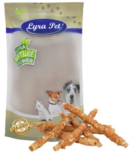 Lyra Pet® 1 kg Kaurollen mit Hühnerbrust ca. 30-34 cm - Kausnack für Hunde