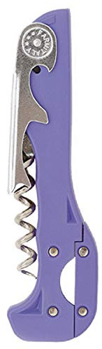 Franmara Boomerang Two-Step Corkscrew Wine Opener with Built-In Foil Cutter and Bottle Opener - Purple