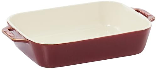 Staub-Backform 27 cm, antikes Kupfer, Keramik, rechteckig