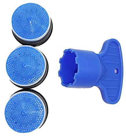 M16/M18(M18,5)/M22/M24 M18 x 4 Pezzi aeratore rubinetto Filtri, Rubinetti Lavandino Risparmio Idrico rompigetto, 3 pcs Inserisci Aeratori del Filettatura Esterna con 1 pcs Chiavi (M22)