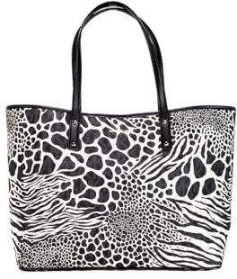 Michael Kors Carter Large Open Tote Black Multi One Size