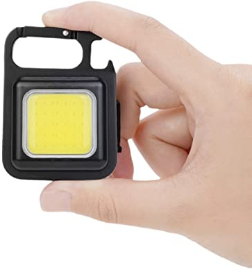 Mini COB Schlüsselanhänger Arbeitsleuchte, LED Drachenkind Lampe Tragbar USB Wiederaufladbar Multifunktional Flaschenöffner Notfall Taschenlampe 800 Lumens mit Klappbaren Halterung, Magnet Basis