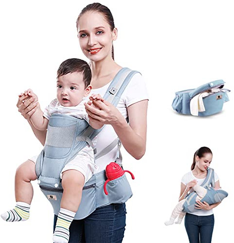 Babytrage 6 in 1 Tragetuch Baby Neugeborene – Ergonomisch, Wandelbar, Nach vorne und Außen Gerichtet, Passend für alle Anforderungen für Babys von 0–36 Monaten, Geeignet für alle Jahreszeiten