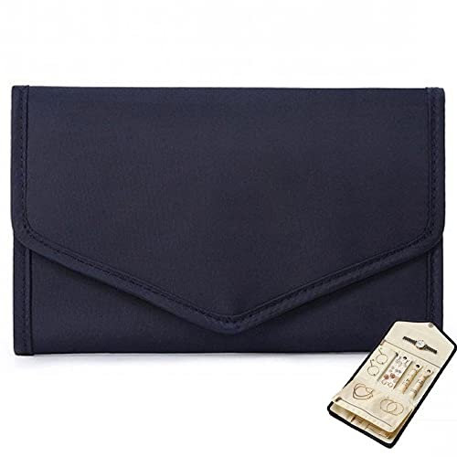 Danlai Reiseschmuck Organizer Hülle Faltbare Schmuckrolle Für Reise Für Halsketten, Ohrringe, Armbänder, Ringe Schmuck Lagerung