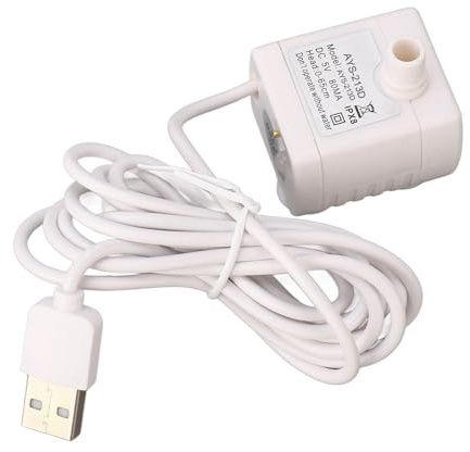 Haustier Trinkbrunnenpumpe Ersatzpumpe, leise USB Wasserpumpe für Katzenbrunnen, verhindert Trockenbrennen, einstellbarer Durchfluss, 5V bürstenloser Gleichstrommotor, einfache Reinigung