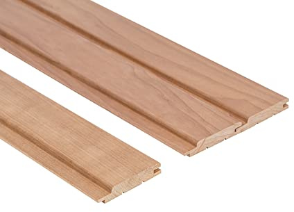 Saunainter Madera perfilada térmica, clase A, ranura STP, 15 x 90 mm, 1500 mm, 6 unidades, material de construcción para sauna e interiores
