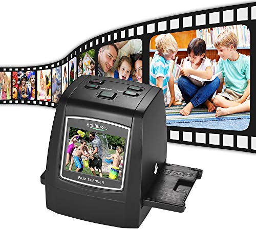 Film Scanner High-Resolution 14MP/22MP Film Slide Scanner Convert 35mm 135mm 126mm 110mm 8mm Color Monochrome Slide Film Negative into Digital Picture with 2.4 Inch LCD Display