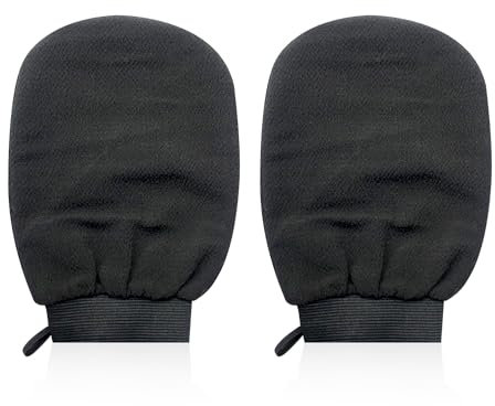 2 Pezzi Guanti Esfolianti Per Il Corpo, Guanti Esfolianti Di Seta, Guanti Di Scrub Per Il Corpo, Guanti Di Seta Esfolianti, Guanti Di Pulizia Del Corpo, Guanti Da Doccia (nero)
