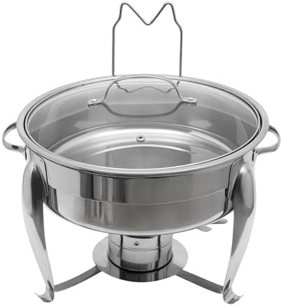 Biniliubi Chafing Dish - Calentador de platos redondos para restauración (6 L)