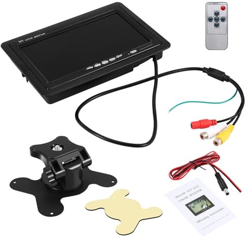 Yuuinnter Mini TV 7 Inch HD Monitor 800X480 Portable Car LCD Screens on DVD/CMMB Two Input for Passenger Cars Trucks