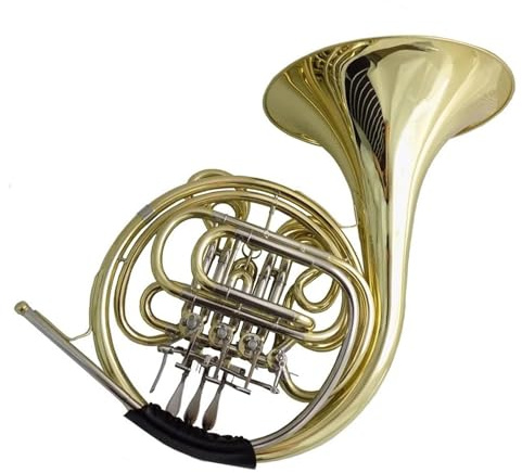 Waldhorn-Set F/Bb Waldhorn Musikinstrumente Doppelkorpus Aus Gelbem Messing Mit Etui Mundstück Lackierung