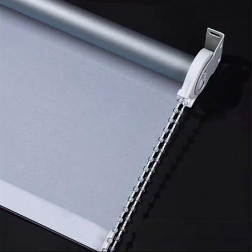 Estor enrollable con aislamiento térmico, impermeable, para ventana, hogar, oficina, baño, oscurecimiento de habitación, pantalla de privacidad (gris oscuro, 95 x 200 cm)