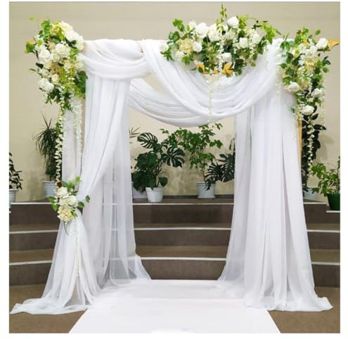 Pmnzdy Tüllstoff 800×75cm Weicher Organza Stoff Querbehang StuhlschärpeTischdecke Hochzeitsbogen Gardinen Dekoration Hochzeit Hintergrund Drapierstoff für Hochzeit Party Bankett Event