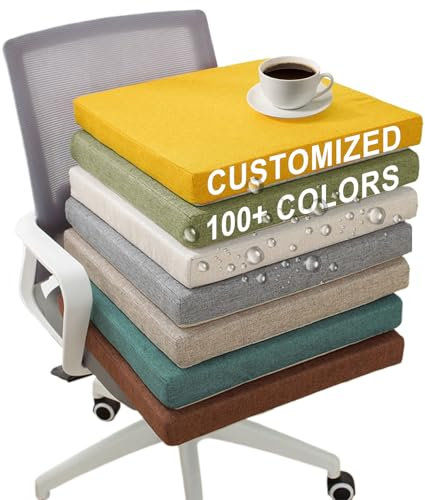 YFHT Sitzkissen Nach Maß, Outdoor Wasserdicht Bankauflage, Abnehmbarem Stuhlkissen Fensterbank Eckbank Auflagen, rutschfeste Gartenbank Auflage, Bank Sitzauflage Esszimmer Sitzpolster (10cm Dicke)