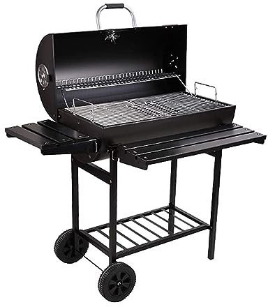 Barbecue au Charbon de Bois, Barbecue au Propane sur Pied avec Housse de Gril étanche, pour Pique-Nique en Plein air, Camping, hayon, Barbecue, Bouilloire, Petite Tablette Pliable