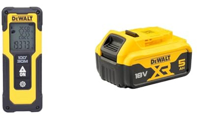 DEWALT DWHT77100-XJ Laser Distance Measurer 30m + DEWALT Battery