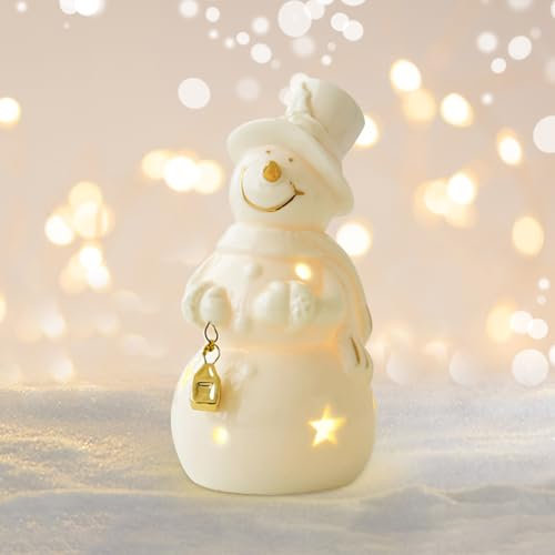 Xevinas Weihnachtsdeko Weihnachtsdorf Beleuchtet, Porzellan Häuser Weiß Deko Weihnachten Innen, LED Lichthaus Weihnachtsbäume Weihnachten Deko Weihnachtsdorf Häuser Lichthäuser Keramik (F)