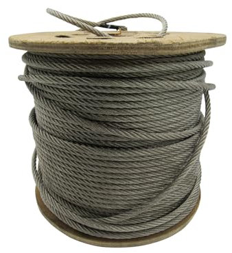 Stainless Steel Wire Rope Cable 3MM - 6MM 7x19 (100M Reel Grade 316 Rigging Marine Metal) (1, 3MM (7x19) 100M Reel)