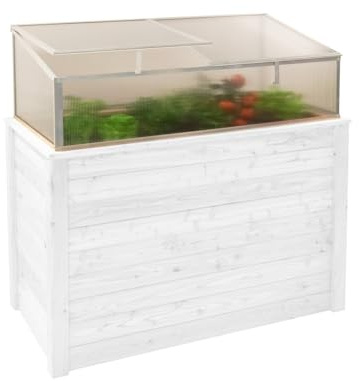 WESTMANN Aluminium Frühbeetaufsatz Genus 130 125x62x41 cm Silber Hochbeet