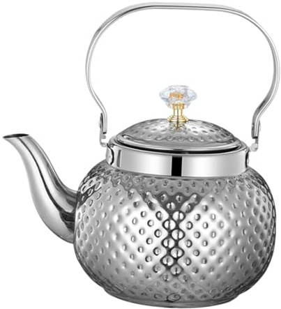 DimyFew Tetera de Acero Inoxidable, Inyector con Mango Y Diseño Portátil, Plata, Individual