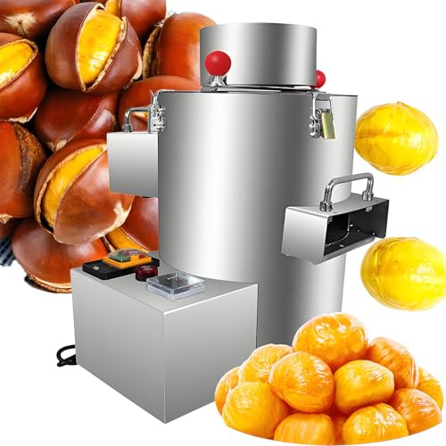 aallwwsso Sgusciatrice elettrica per Castagne, Macchina elettrica Commerciale per sbucciare Castagne con Timer, Clip Aperta in Acciaio Inossidabile per Una Facile sbucciatura, 200 kg/h 12V