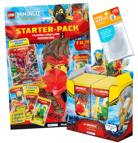 Bundle mit Lego Ninjago Serie 11 Trading Cards - 1 Starter + 1 Display (36 Booster) + Exklusive Collect-it Hüllen