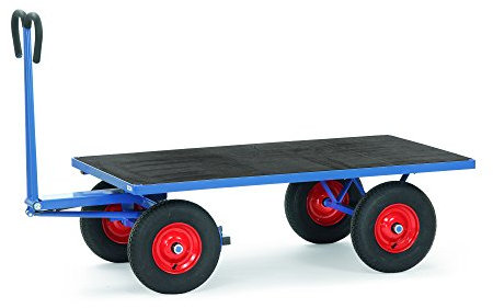 Fetra Transportgeräte mtmgecmp9 Sackkarre mit Plattform, Luftbereifung, Traglast 1000 kg, 1545 mm Länge x Breite 800 mm x 1200 mm Höhe