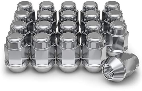 White Knight 1706S-20AM M12x1.25 Lug Nuts, Bulge Acorn Chrome Lug Nuts 12x1.25, Pack of 20, Steel