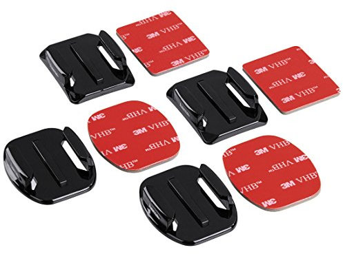 Hama Befestigungsplatten-Set für GoPro Kamera, 4-Teilig, schwarz