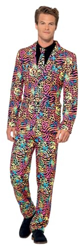 Smiffys - Herren Neon Anzug, mehrfarbig