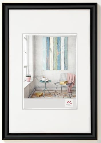 walther design Bilderrahmen schwarz 70 x 100 cm Trendstyle Kunststoffrahmen KP100B