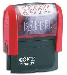 Colop Rappel Timbre à encrage automatique Empreinte Rouge 38x14 mm