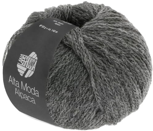 LANA GROSSA Alta Moda Alpaca | kedjegarn av alpacka (baby) | handstickgarn av 90 % alpacka (baby), 5 % ny ull (merino) & 5 % polyamid | 50 g ull för stickning och virkning | 140 m garn 22