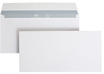POSTHORN Briefumschlag DIN Lang (110x220mm) haftklebend weiß 80g FSC 1000 Stück