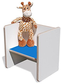 Eli Wendehocker weiß mit Blauer Sitzfläche