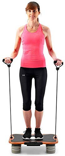 Tecnovita by BH VibroQuickPro YV14M - Pedana Vibrante - Vibrazione triplana - 3 programmi predefiniti - Elastici per Esercizi Verticali