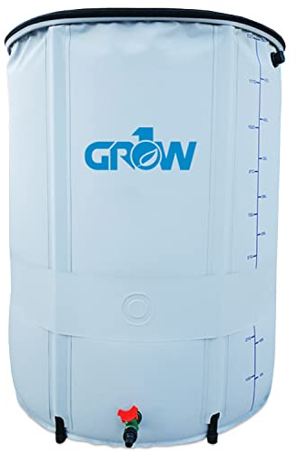 GROW1 Collapsible Reservoir Water Tank 265 Gallon Water Storage Barrel Container Portable for Garden Plants Gardening Greenhouse