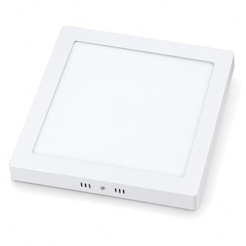 ONSSI® Plafoniera LED 24W 2400lm,Quadrata 300x300 mm, Pannello LED Bianco Freddo (CCT Dimmerabile in Bianco-Neutro-Caldo) Superficie Cornice Bianca Lampada da Soffitto ad Alta Luminosità