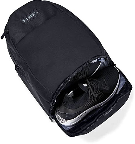 Under Armour Unisex-Erwachsene Recruit 3.0 Rucksack, Schwarz (001)/Pitch Grau, Einheitsgröße
