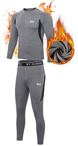 MEETYOO Thermal Underwear Set Män, Långa Funktionella Underkläder Andningsbara Underkläder Sport Kompressionsdräkt för Träning Skidåkning Löpning Vandring
