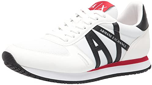 Armani Exchange Zapatilla Retro Running Logo Blanco