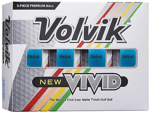 Volvik Vivid Golfbälle, mattblau, Dutzend