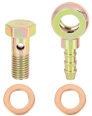 X AUTOHAUX 1x Banjo Hohlschrauben Fitting Metall 8mm Für Motorrad Auto