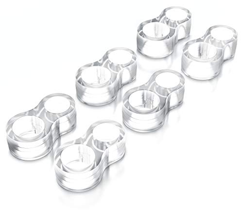 CSL - Türklinkenpuffer 6er Set - Türgriff Puffer Türstopper Klinkenpuffer Bumper Türklinkenschutz - 25 x 45 mm – transparent – für Klinken von 1,7 bis 1,8 cm Durchmesser – schützt Wände und Möbel