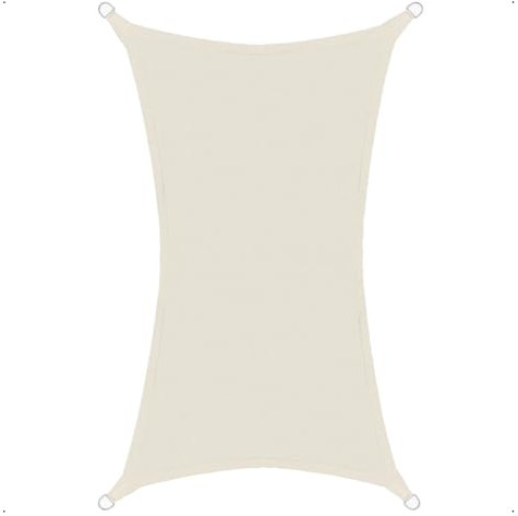 Sonnensegel luftdurchlässig 3 x 6 m - Farbe Creme - rechteckig - Material HDPE